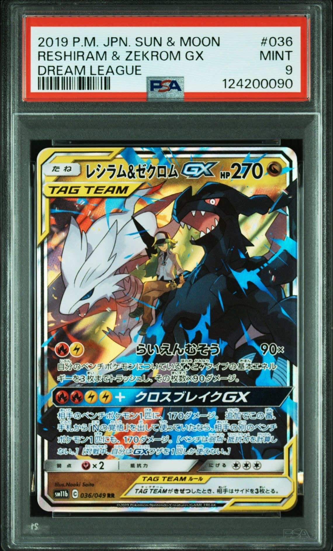 レシラム&ゼクロムGX (N) RR[SM11b 036/049](強化拡張パック「ドリームリーグ」)