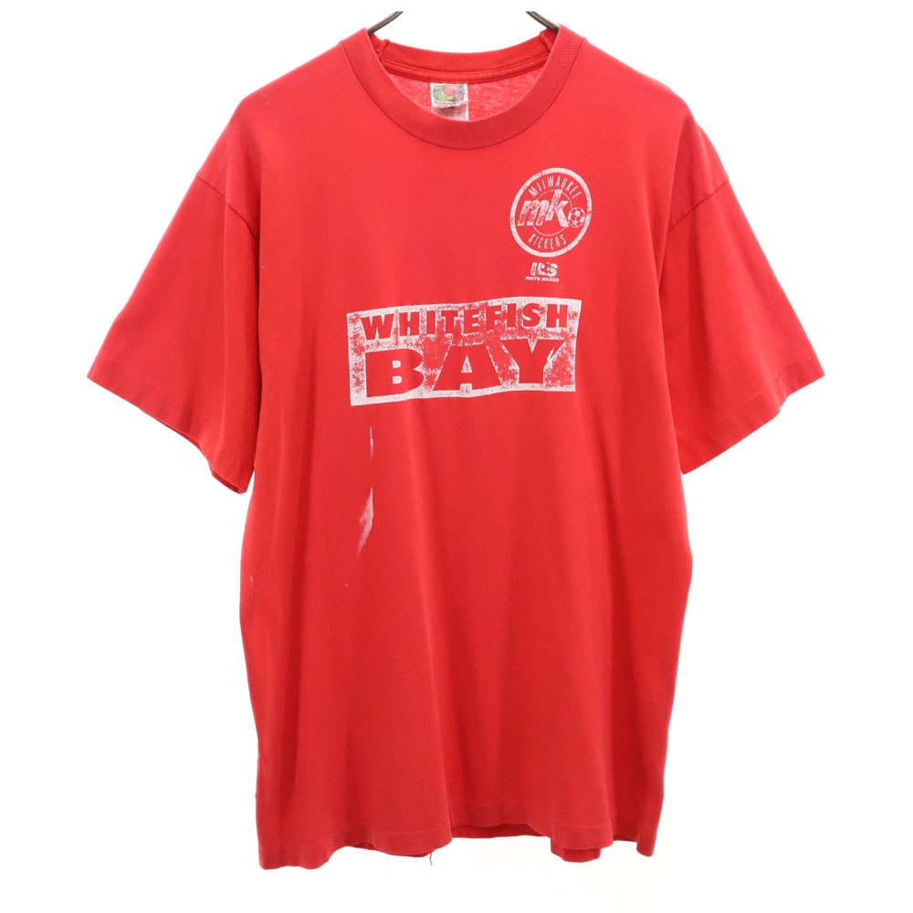 FRUIT OF THE LOOM フルーツオブザルーム 90s USA製 オールド 半袖 Tシャツ L 赤