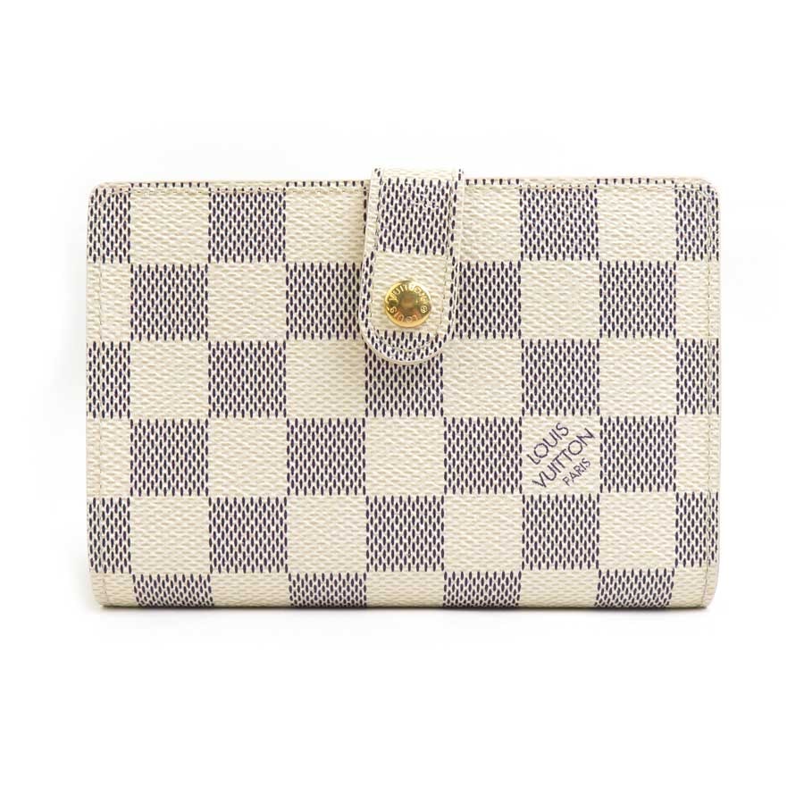 ルイ ヴィトン LOUIS VUITTON 二つ折り財布 ダミエ アズール ポルトフォイユ ヴィエノワ ダミエアズールキャンバス アイボリー ユニセックス N61676【中古】 h30801a