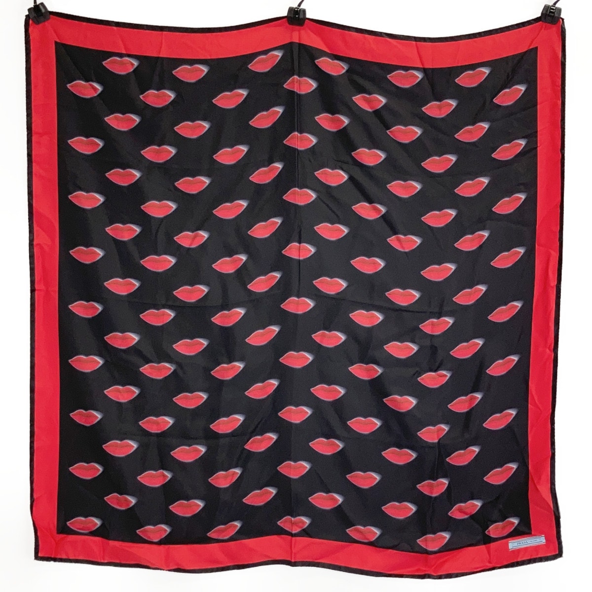 プラダ プリントシルクツイル スキニースカーフ 