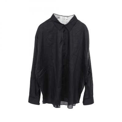 エルメス HERMES レイヤード 衣料品 トップス コットン シルク シルク メンズ ネイビー系 【中古】