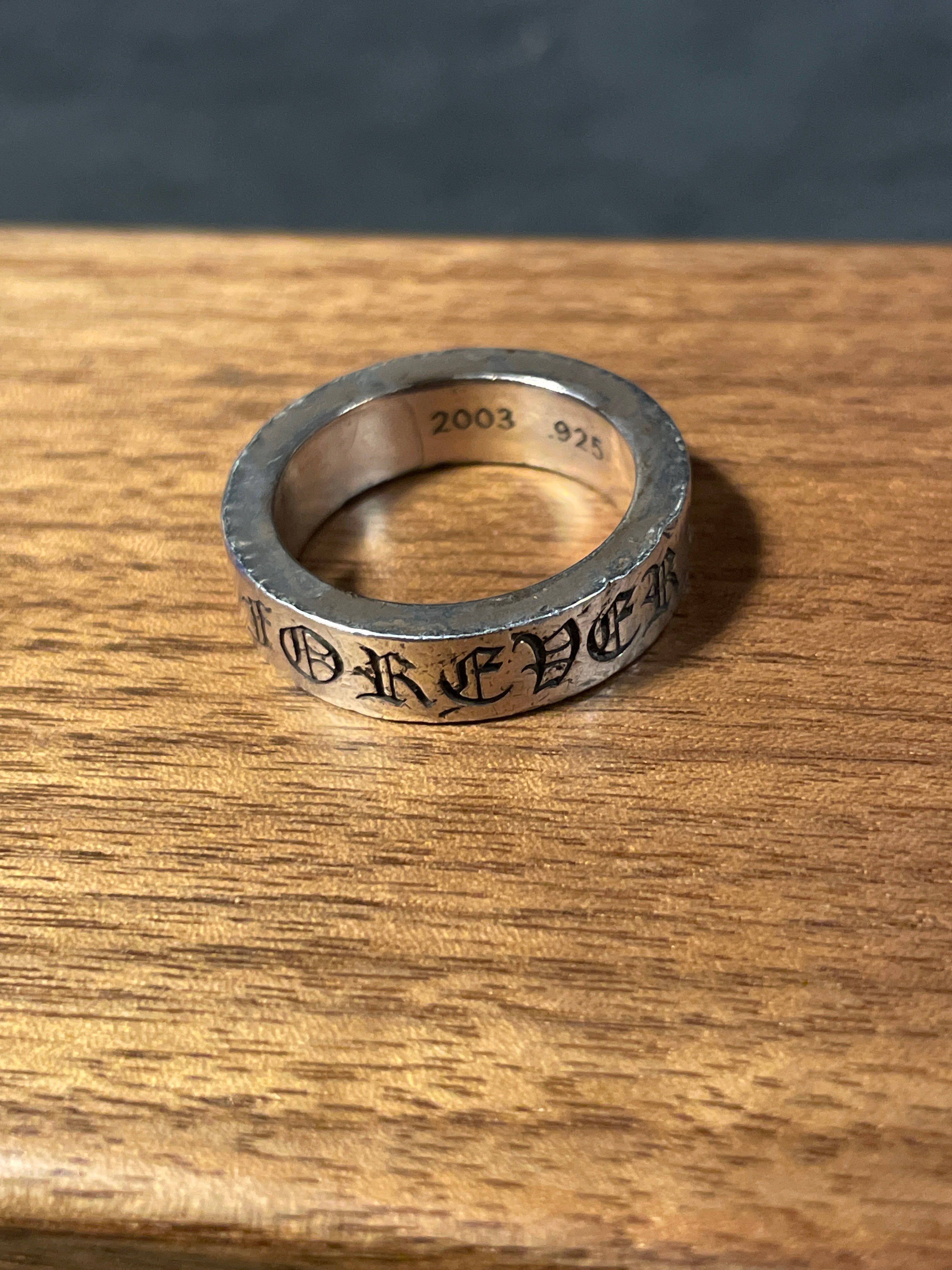 Chrome Hearts Spacer Ring 6mm CH Forever (US7.5-US13) "Silver"