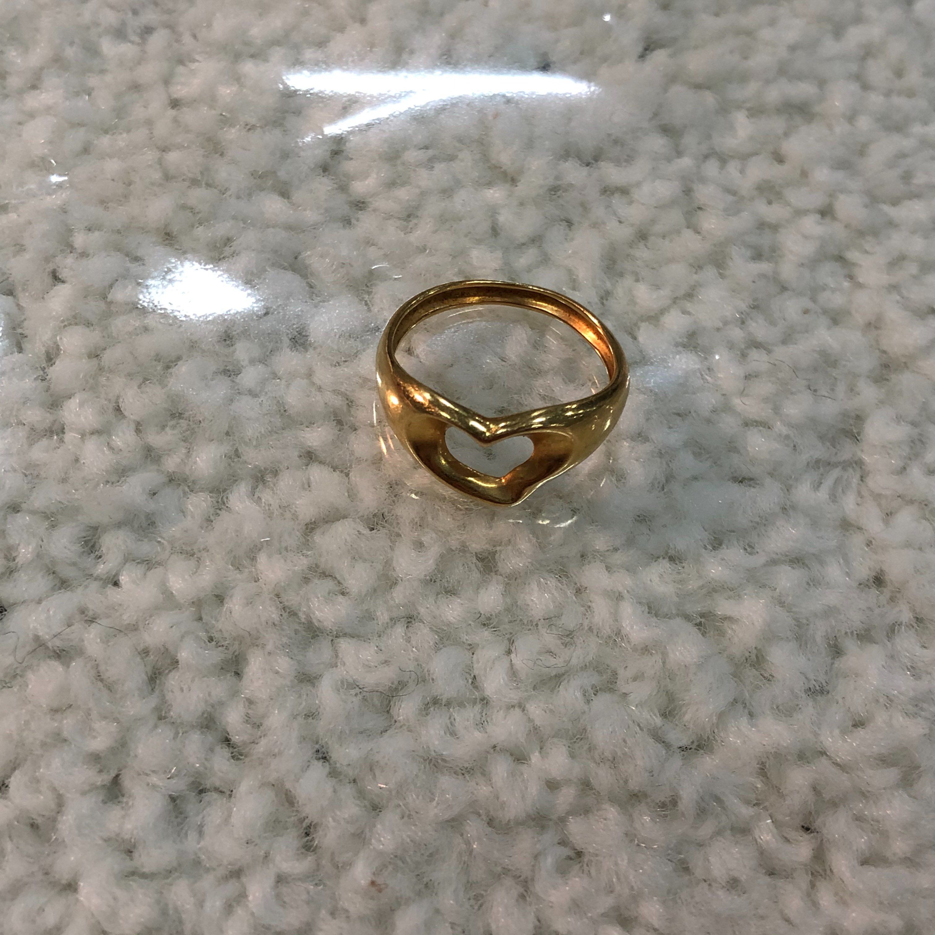 ティファニー オープンハート YG 18K 3.1g リング