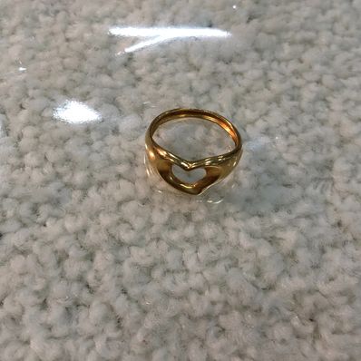 ティファニー オープンハート YG 18K 3.1g リング