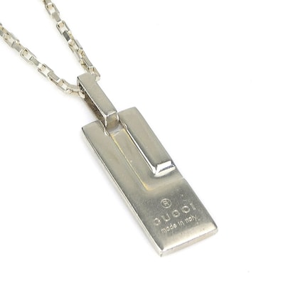 グッチ GUCCI ネックレス シルバー925 シルバー メンズ【中古】 e61329a