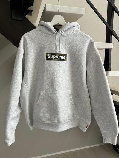 Supreme Box Logo Hooded Sweatshirt "Ash Grey" (23FW)