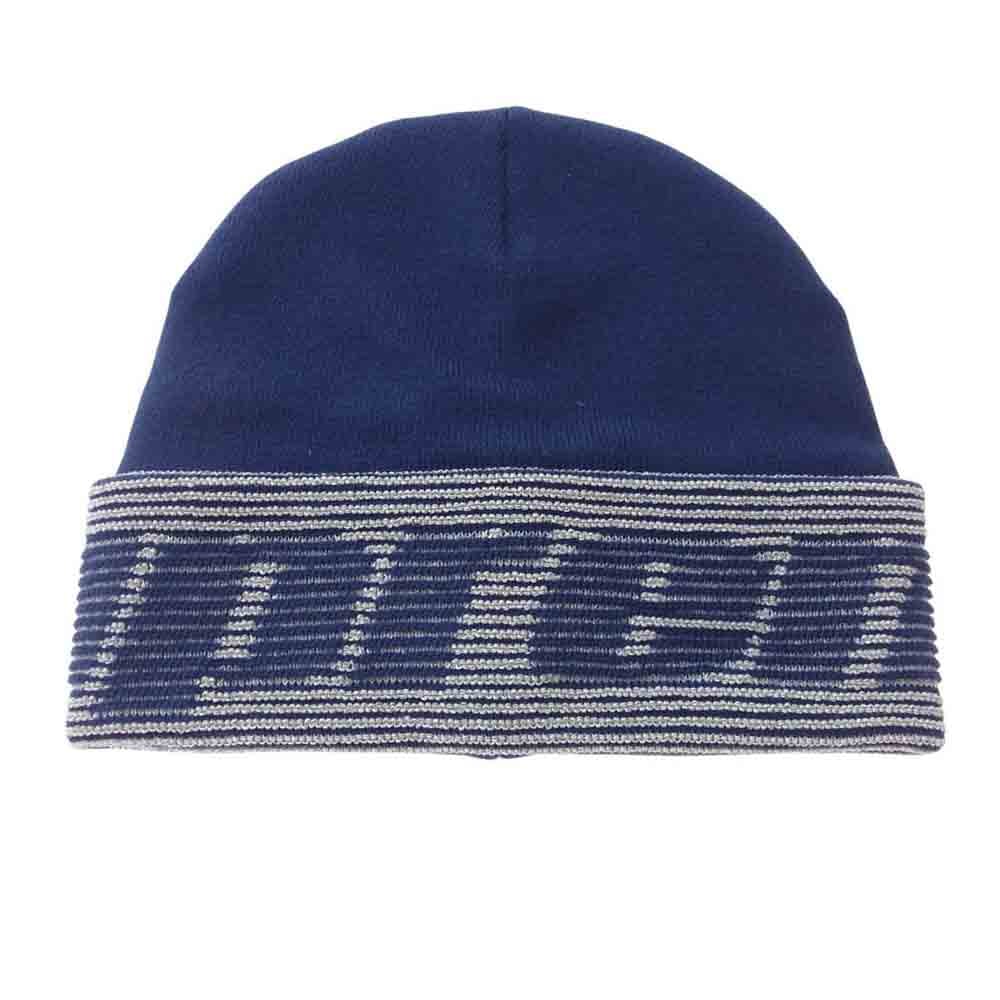 Supreme シュプリーム ニットキャップ 24AW RN101837 Reflective Jacquard Beanie リフレクティブ ジャガード ビーニー ニット キャップ ネイビー系【美品】【中古】