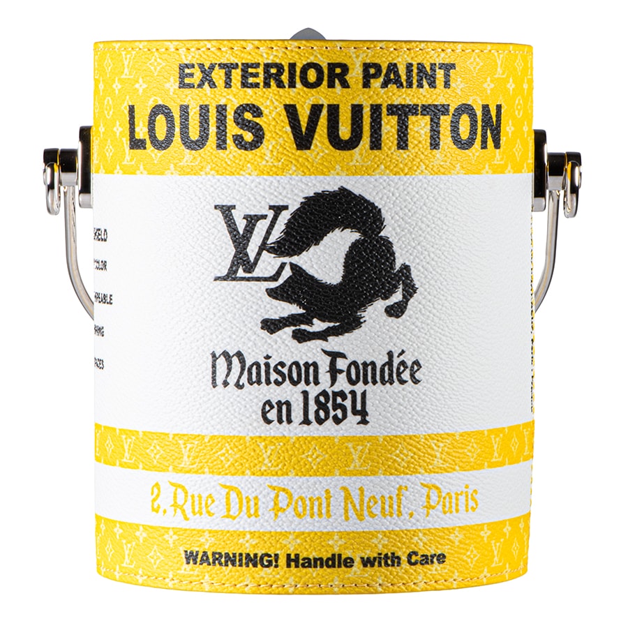 LOUIS VUITTON ルイ・ヴィトン LV ペイント カン ショルダーバッグ M81593 オブジェ 収納 モノグラム レザー キャンバス イエロー ホワイト【中古】