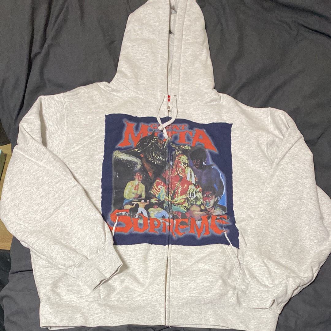 Supreme Muta Zip Up Hooded Sweatshirt "Ash Grey"