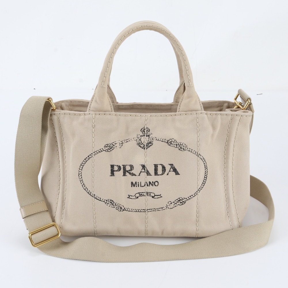 ■極美品 プラダカナパ トライアングルロゴショルダーバッグ