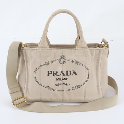 ■極美品 プラダカナパ トライアングルロゴショルダーバッグ