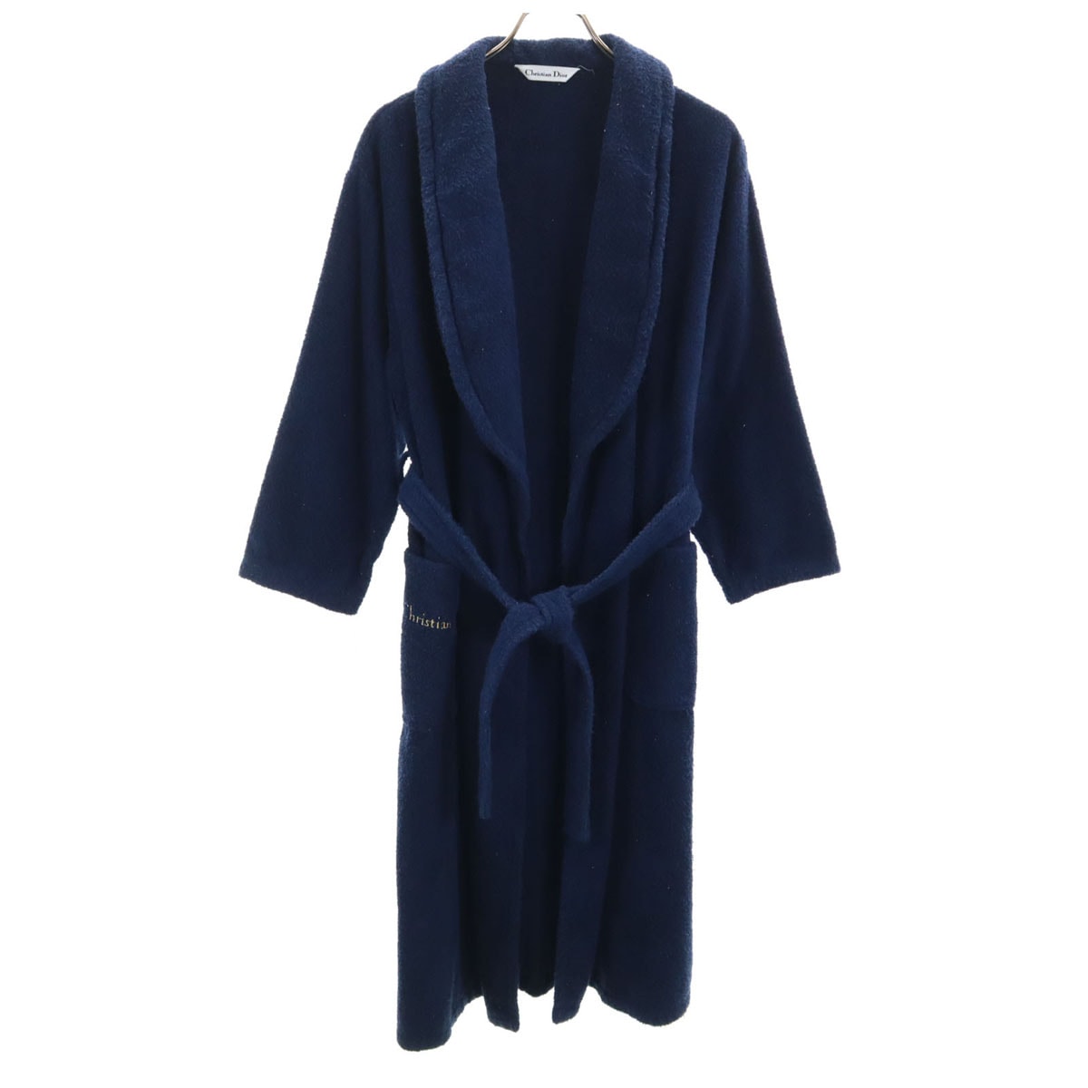 Christian Dior クリスチャンディオール 90s オールド バスローブ M ネイビー