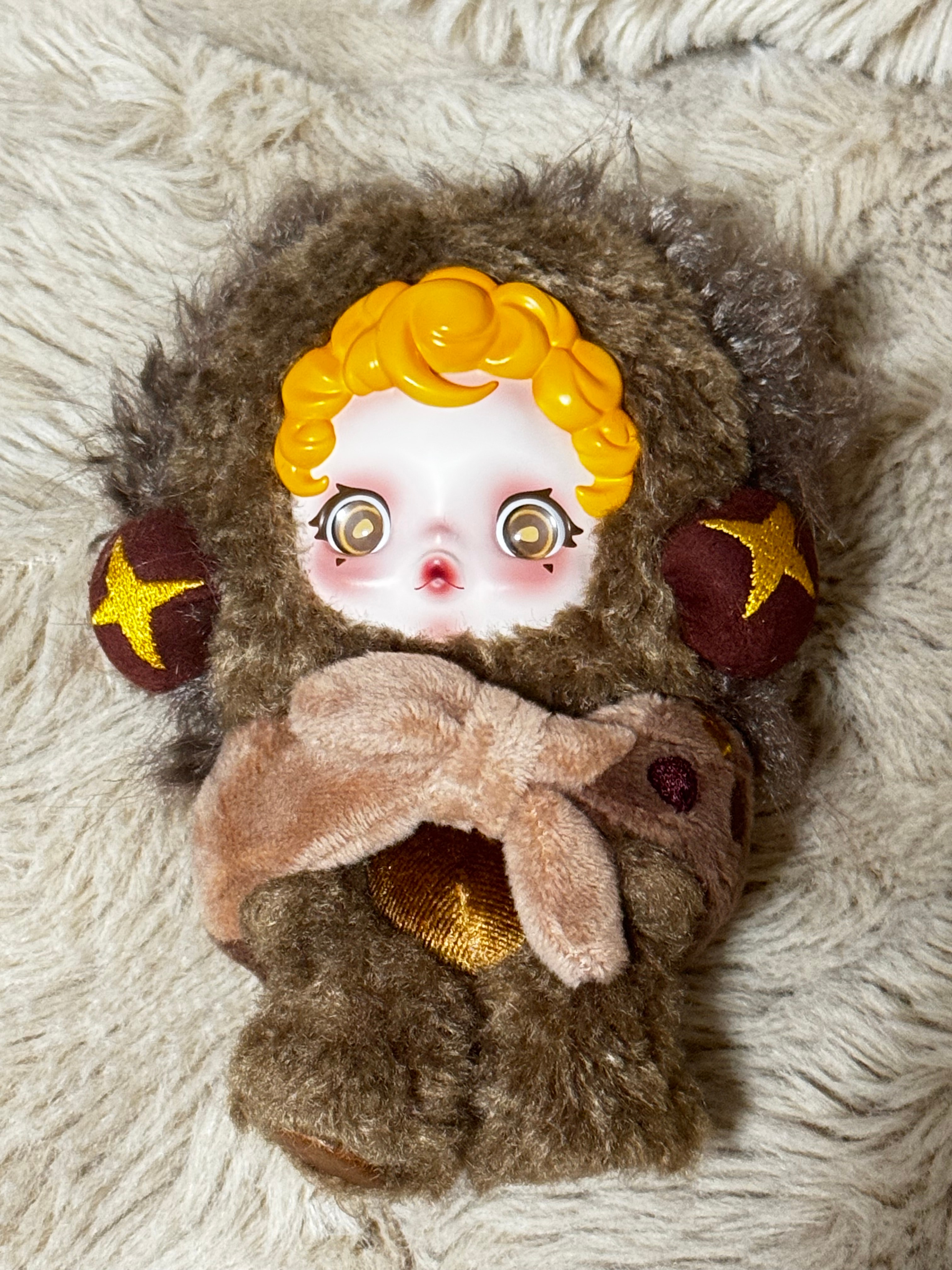 POP MART SKULLPANDA You Found Me! Series Plush Doll Pendant Sneaky Chestnut