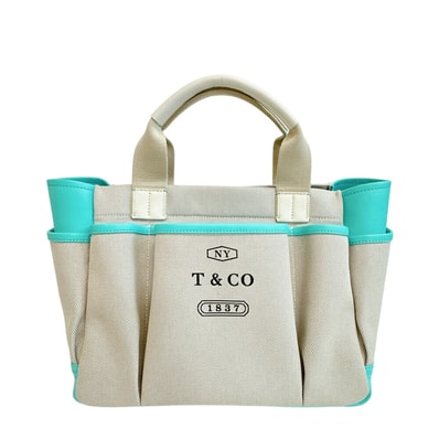 ティファニー TIFFANY&Co. トートバッグ ロゴ ウィークエンドトート 2018 Cruise キャンバスガーデン ハンドバッグ グリーン
