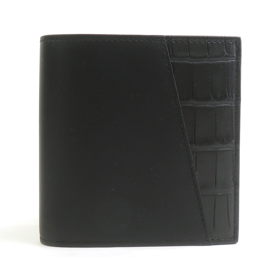 ボッテガヴェネタ BOTTEGAVENETA 札入れ 型押しレザー ブラック メンズ【中古】 56878k