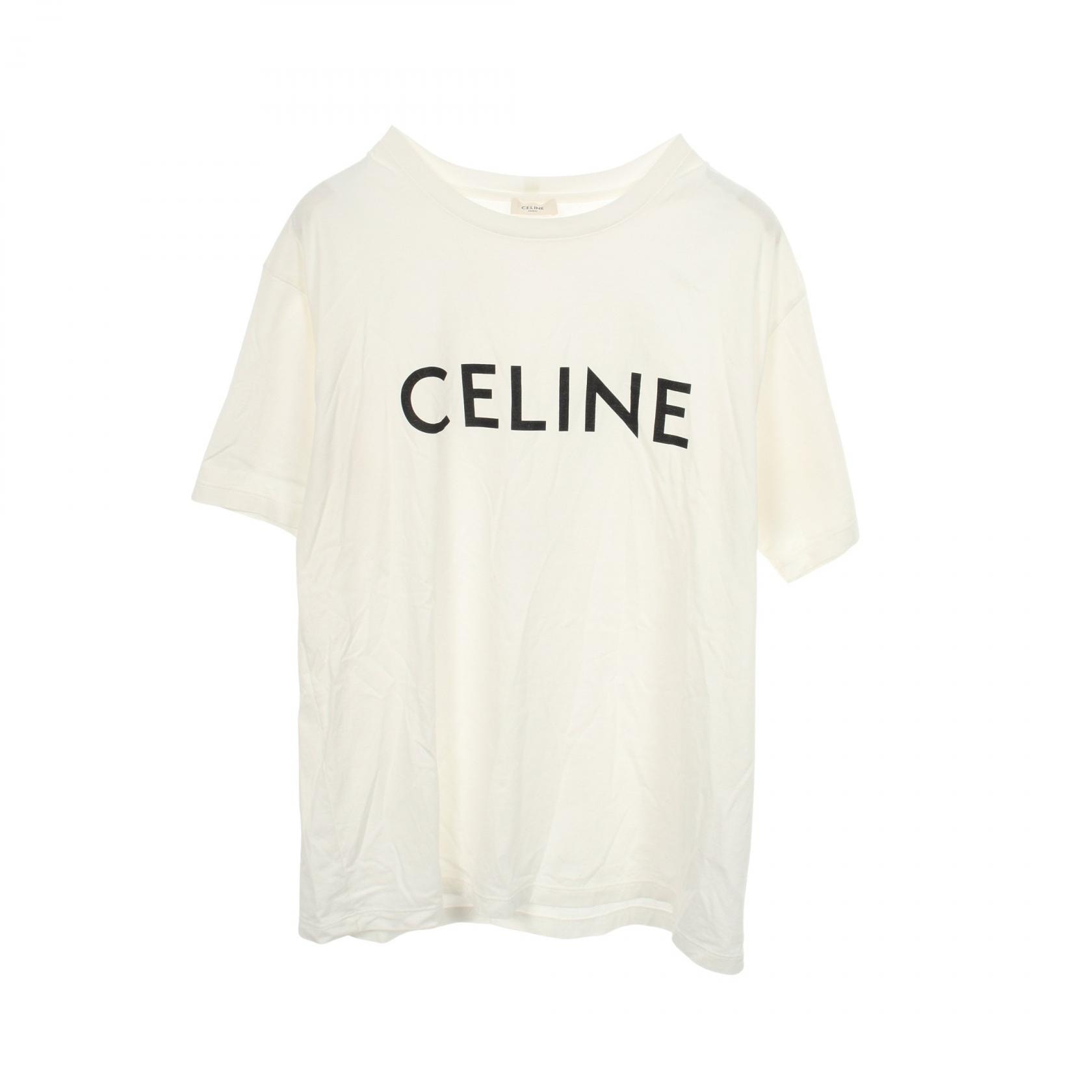 セリーヌ CELINE ルーズ カットソー 衣料品 トップス コットン メンズ ホワイト系 2X681671Q 【中古】