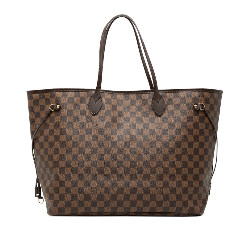ルイ ヴィトン ダミエ ネヴァーフルGM トートバッグ ハンドバッグ N51106 ブラウン PVC レザー レディース LOUIS VUITTON 中古