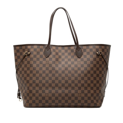 ルイ ヴィトン ダミエ ネヴァーフルGM トートバッグ ハンドバッグ N51106 ブラウン PVC レザー レディース LOUIS VUITTON 中古