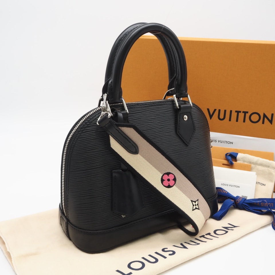 美品 LOUIS VUITTON ルイ・ヴィトン エピ アルマBB ノワール M59217 2wayハンドバッグ ブラック ベージュ ピンク レザー レディース