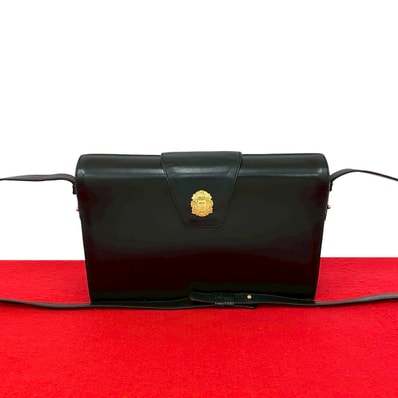 CELINE セリーヌ トリオンフ ロゴ 金具 レザー ショルダーバッグ ブラック
78904