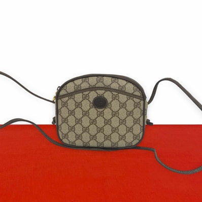 GUCCI グッチ GG 柄 レザー PVC ショルダーバッグ ブラウン
36198