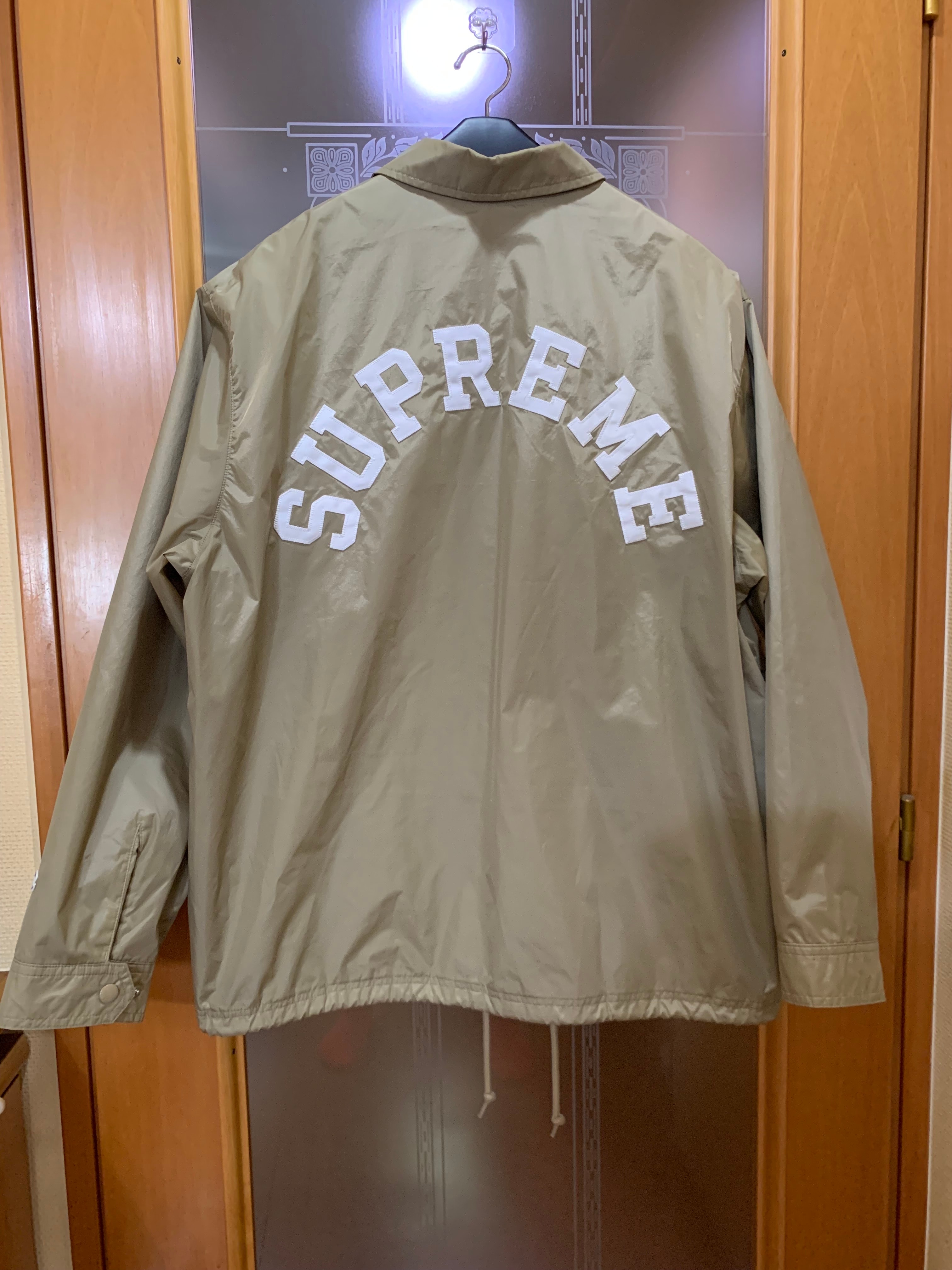 Supreme x Champion Coaches Jacket "Tan"
