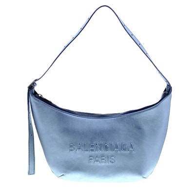 BALENCIAGA バレンシアガ メアリー ケイト 2WAY ハンドバッグ 771733 レザー シルバー レディース【中古】
