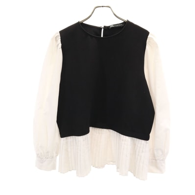 ZARA ザラ 長袖 ブラウス M ブラック