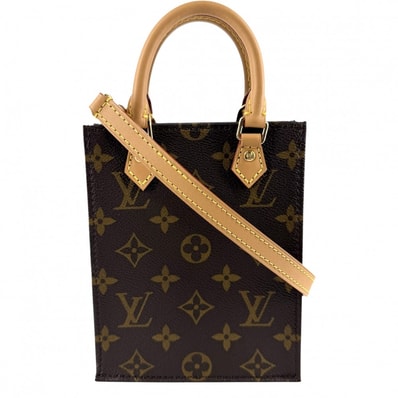 LOUIS VUITTON ルイヴィトン 2WAY プティット・サックプラ ハンドバッグ ショルダーバッグ 肩掛け 斜め掛け ブラウン M81925 モノグラムキャンバス ゴールド金具 レディース【中古品】
