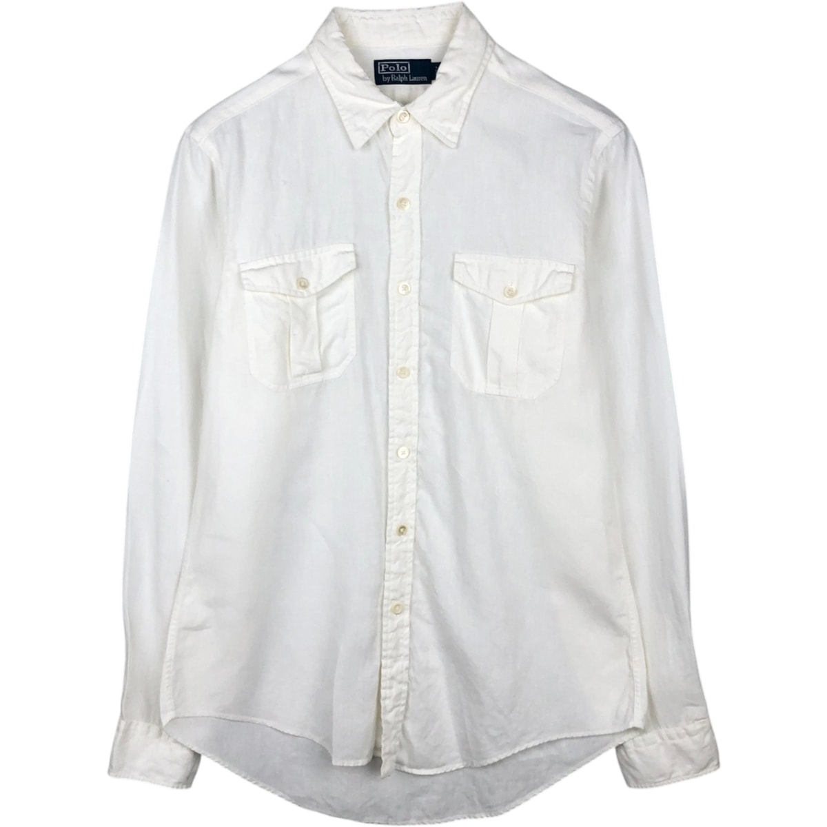 古着 ラルフローレン Ralph Lauren POLO by Ralph Lauren 長袖 リネンシャツ メンズM相当/eaa495585