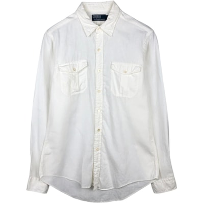 古着 ラルフローレン Ralph Lauren POLO by Ralph Lauren 長袖 リネンシャツ メンズM相当/eaa495585