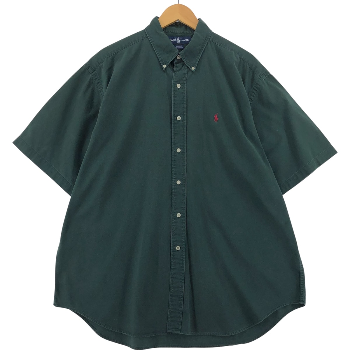 古着 ラルフローレン Ralph Lauren BLAIRE 半袖 ボタンダウンシャツ メンズXL相当/eaa535648