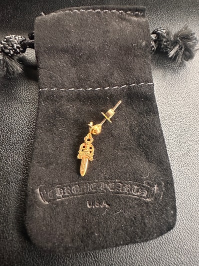 Chrome Hearts 22K Stack Dagger Earrings H1 "Gold"