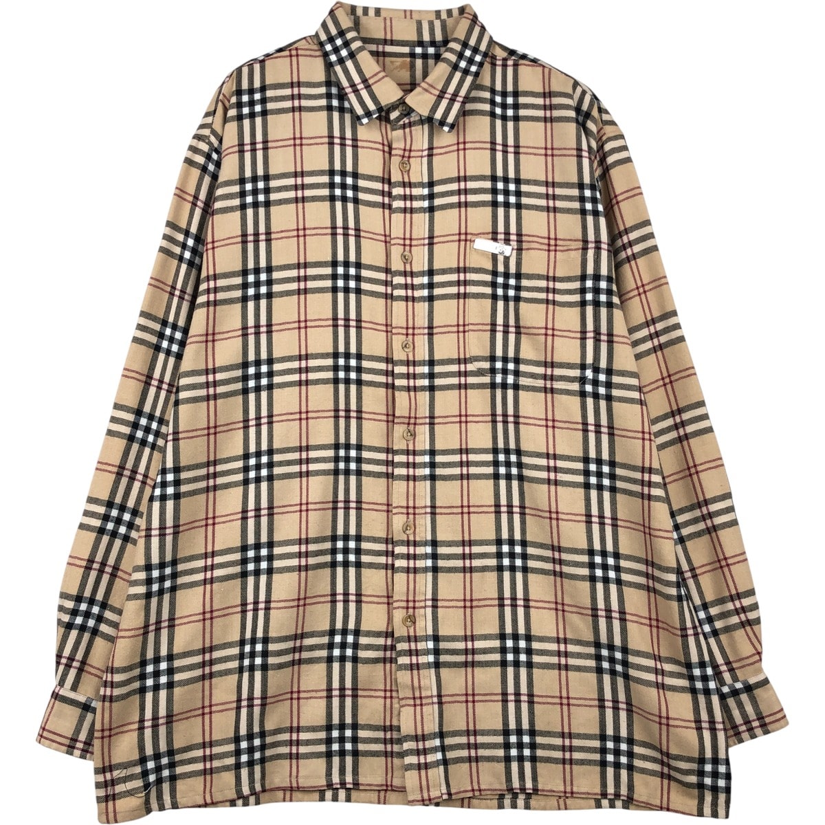 古着 バーバリー Burberry's LONDON 長袖 ライトネルチェックシャツ メンズXXL相当/eaa614027