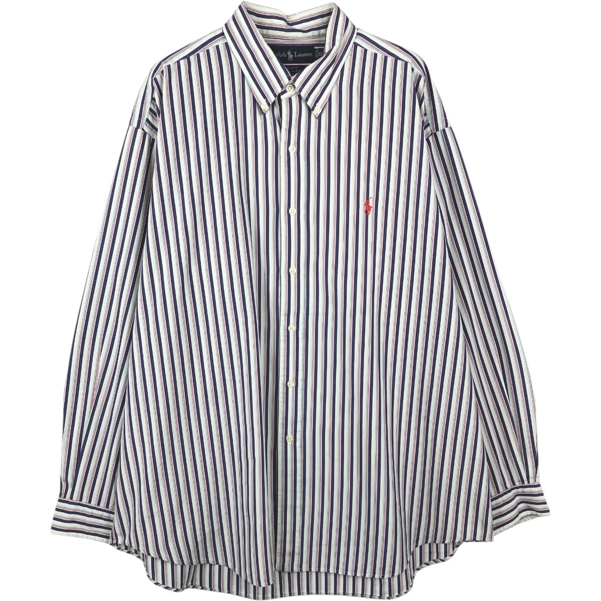 古着 ラルフローレン Ralph Lauren BLAKE 長袖 ボタンダウンストライプシャツ メンズXL相当/eaa661324