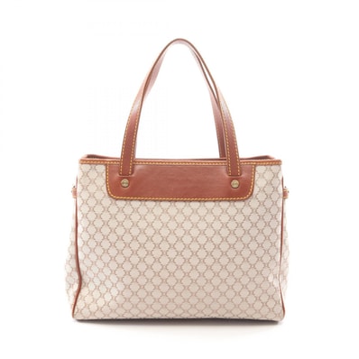 セリーヌ CELINE マカダム トートバッグ バッグ キャンバス レザー レディース ベージュ系 / ブラウン系 【中古】