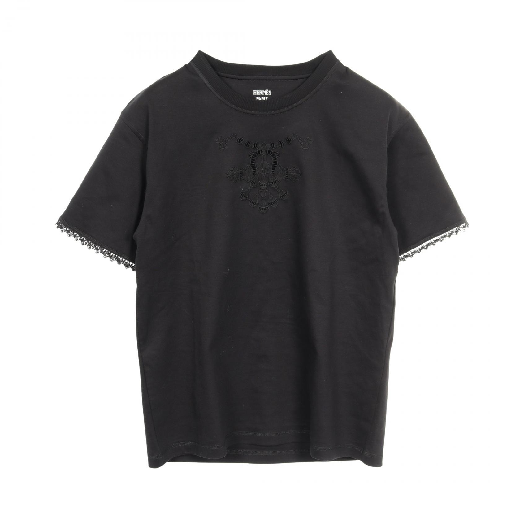 エルメス HERMES カットソー 衣料品 トップス コットン レディース ブラック系 【中古】