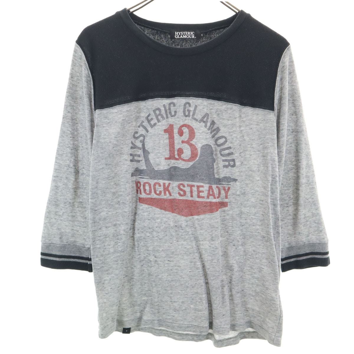 HYSTERIC GLAMOUR ヒステリックグラマー 日本製 7分袖 Tシャツ S グレー