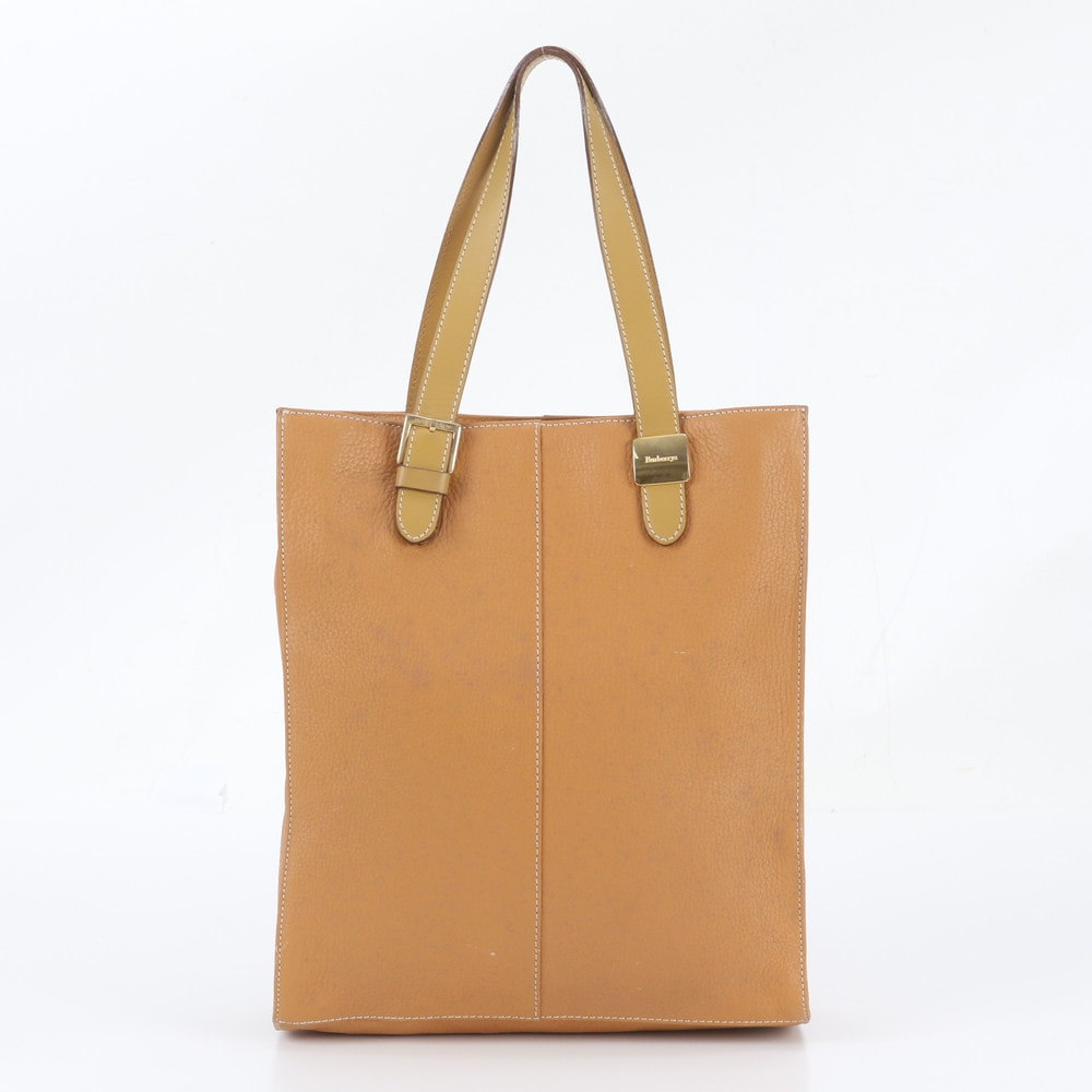 ■美品 バーバリー ノバ チェックトート バッグ レザー