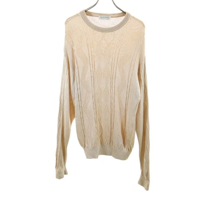 Burberrys バーバリーズ 90s シルク100% オールド 長袖 セーター M ベージュ系 ニット