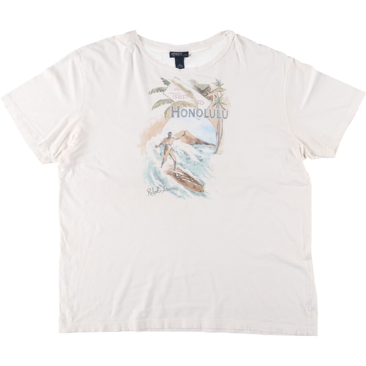 古着 ラルフローレン Ralph Lauren POLO by Ralph Lauren 半袖 プリントTシャツ メンズXL相当/eaa577119