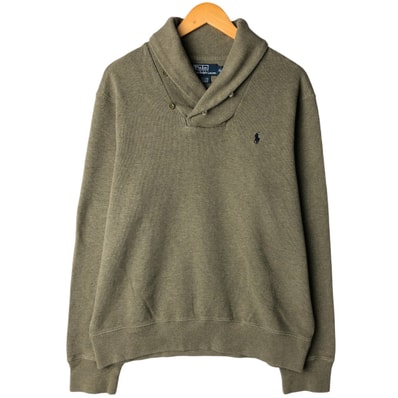 古着 ラルフローレン Ralph Lauren POLO by Ralph Lauren ショールカラー ワンポイントロゴスウェットシャツ トレーナー メンズXL相当/eaa605224