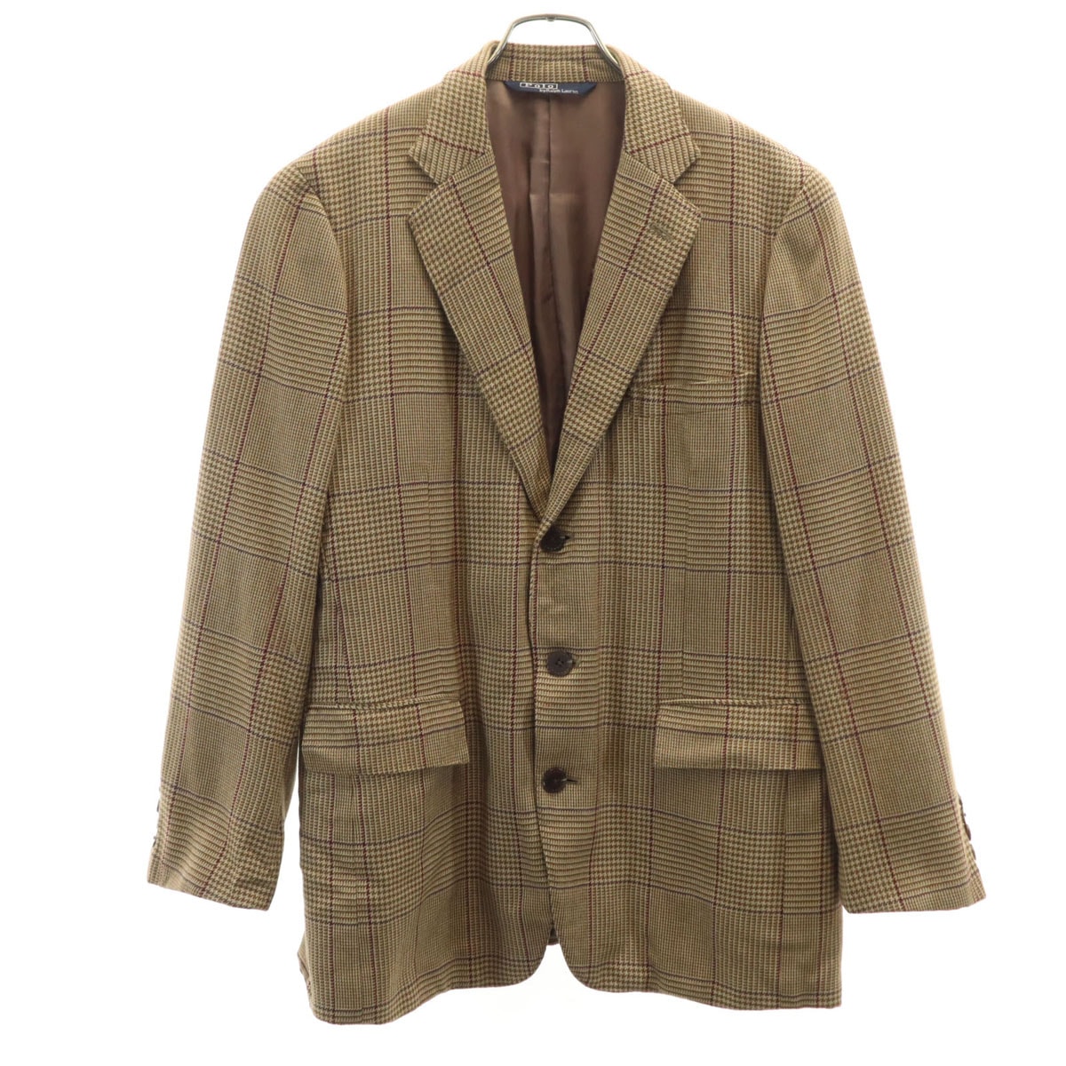 Polo by Ralph Lauren ポロバイラルフローレン 千鳥柄 テーラードジャケット C98-W88-T175 カーキ系