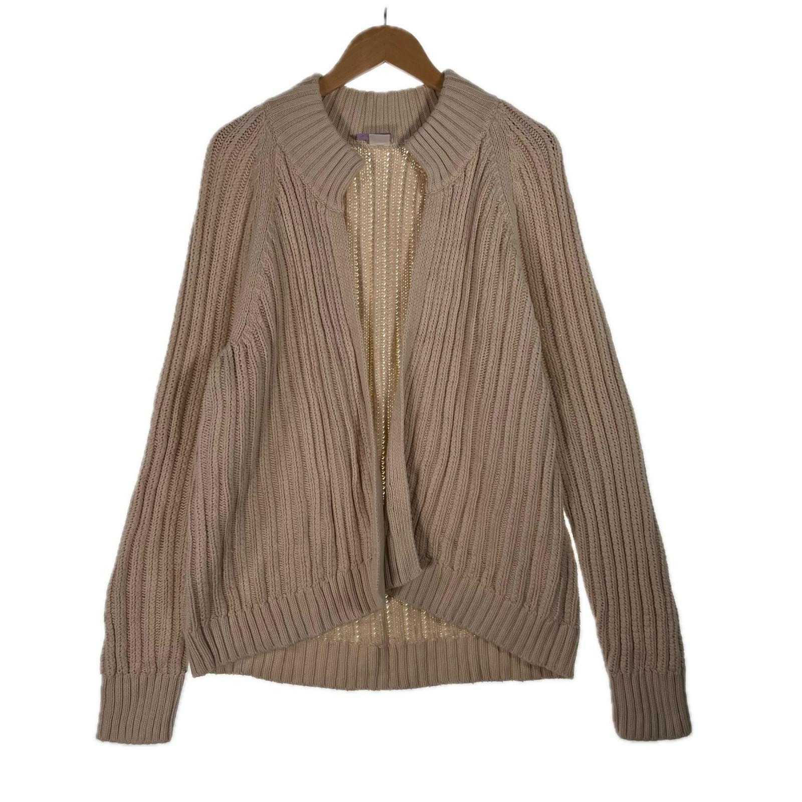 GAP ギャップ 無地 秋冬 AW カーディガン コットン アイボリー レディース L 綿カーディガン【古着】【中古】