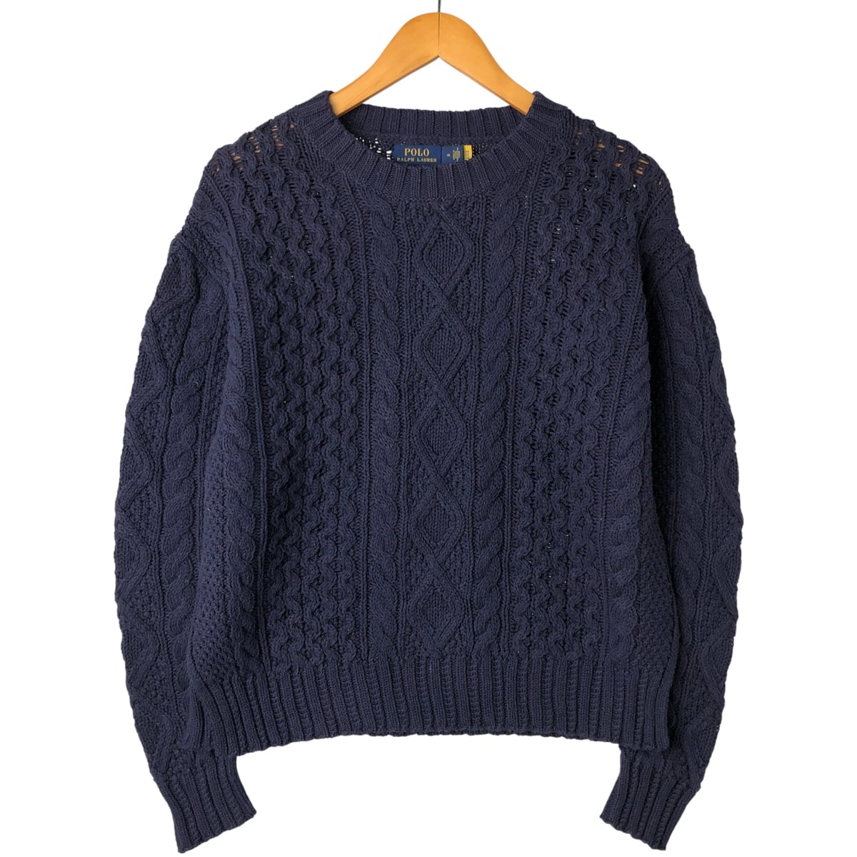 古着 ラルフローレン Ralph Lauren POLO RALPH LAUREN ケーブル編み コットンニットセーター メンズM相当/eaa607861