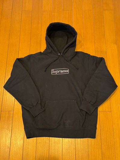 Supreme KAWS Chalk Logo Hooded Sweatshirt "Black"(2021)