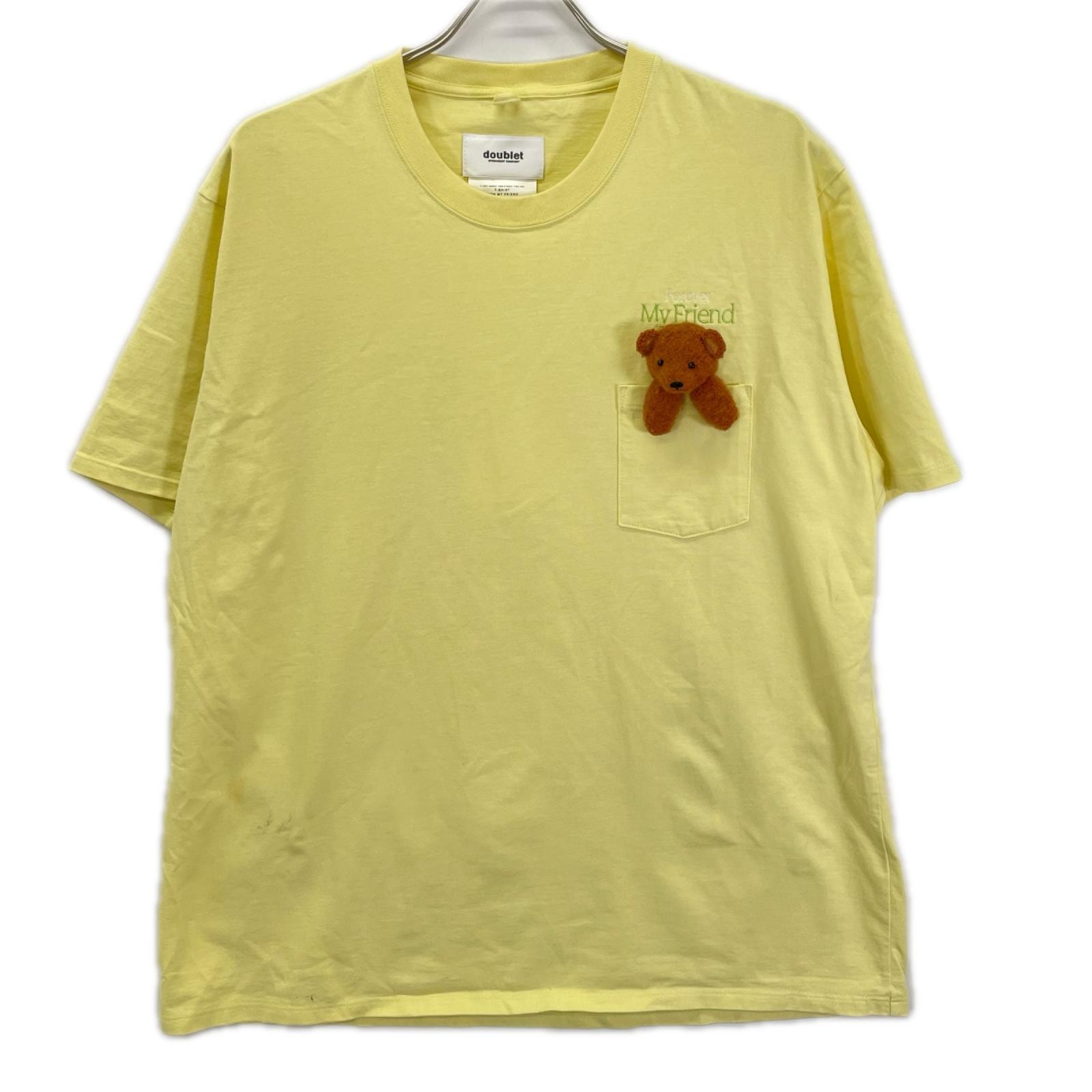 ダブレット 21SS27CS173 WITH MY FRIEND イエロー ベアアップリケ Tシャツ M