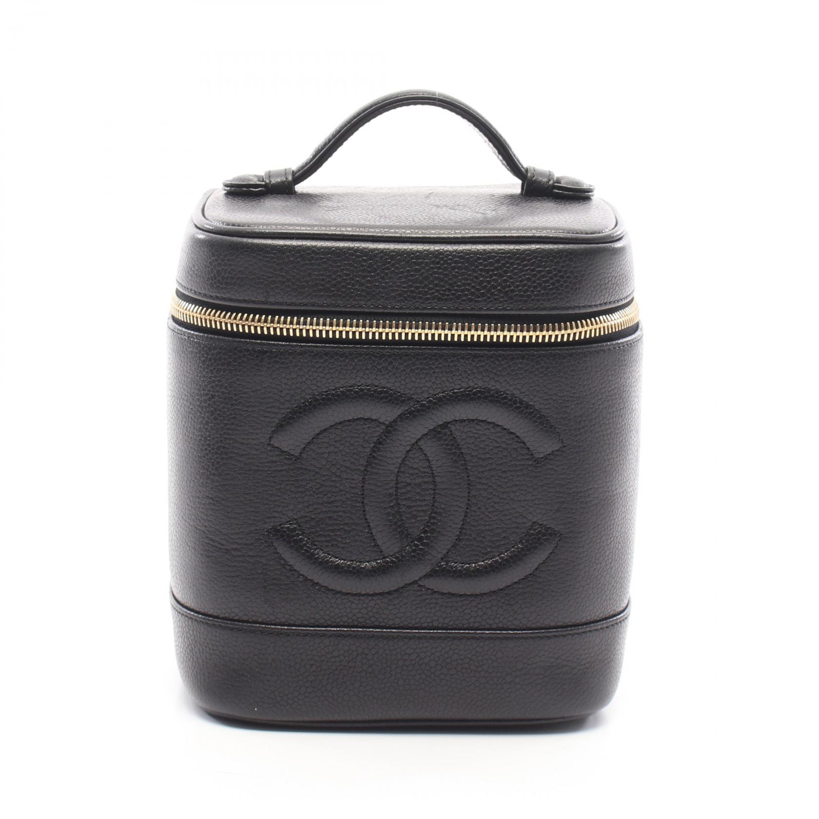 シャネル CHANEL ココマーク ハンドバッグ バッグ キャビアスキン(グレインドカーフ) レディース ブラック系 A01998 【中古】