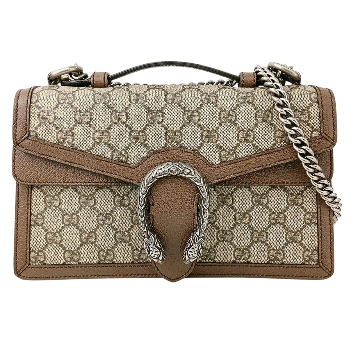 GUCCI グッチ ディオニュソス トップハンドル チェーン ショルダーバッグ ショルダーバッグ 621512 GGスプリームキャンバス ベージュ レディース【中古】