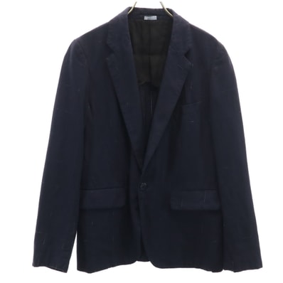 COMME des GARCONS HOMME DEUX コムデギャルソンオムドゥ 2016年 日本製 チェック柄 テーラードジャケット XS ネイビー